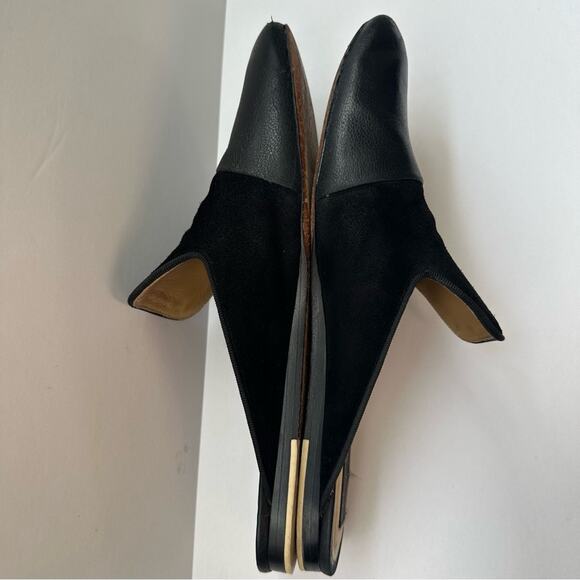 rag & bone Sabine Mule EU 38 Slides Flats Black Leather & Suede - Picture 4 of 9